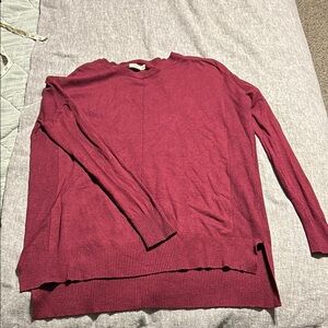 Burgundy Long Sleeve Sweater